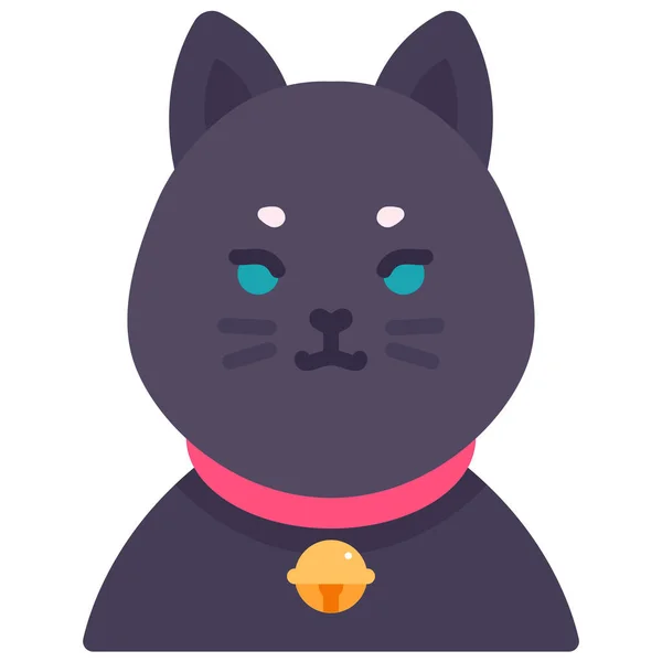 Εικονίδιο Καμπάνας Γάτας Neko — Διανυσματικό Αρχείο