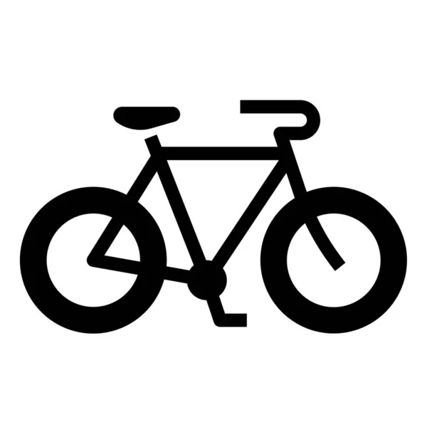 Ποδήλατο Ποδήλατο Ποδήλατο Εικονίδιο Στερεό Στυλ — Διανυσματικό Αρχείο
