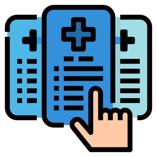 Zkontrolujte Nemocniční Ikonu Kategorii Nemocnice Zdravotní Péče — Stockový vektor