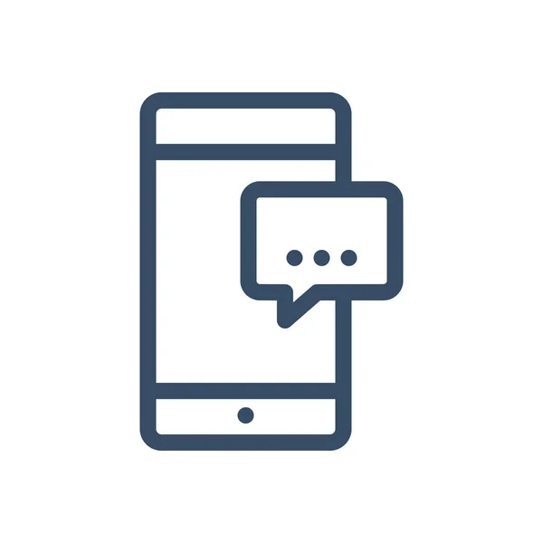 Icona Della Comunicazione Chat Aziendale Stile Outline — Vettoriale Stock