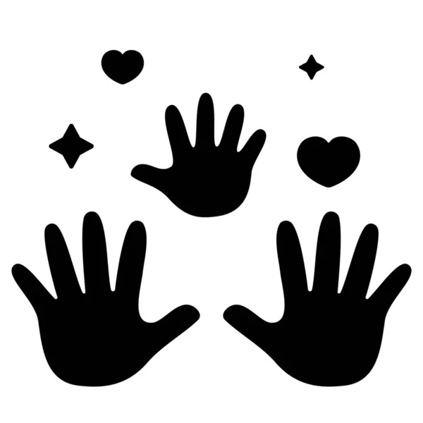 Handprint Family Hands Icon — Stock Vector