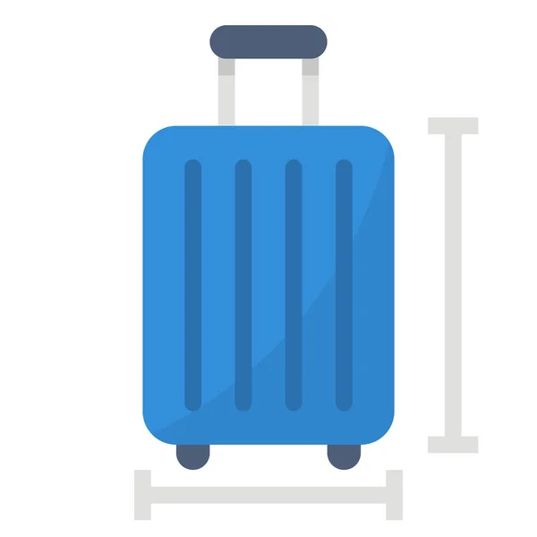 Allowance Baggage Checked Icon Flat Style — Stock Vector