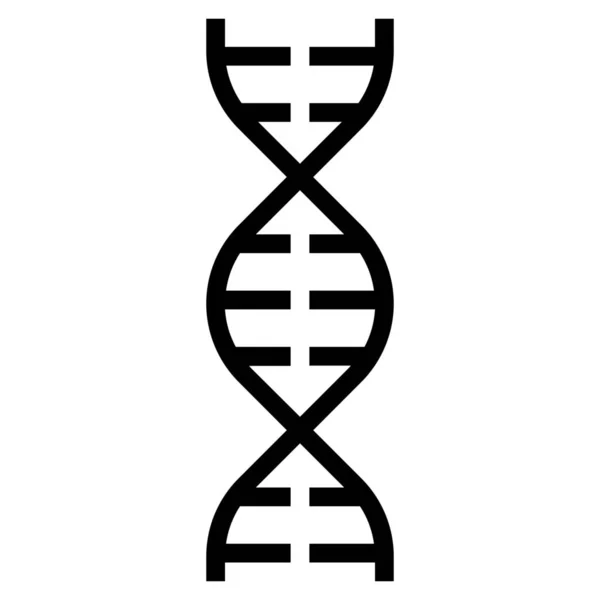 Dna Genetics Genome Icon Gliederungsstil — Stockvektor