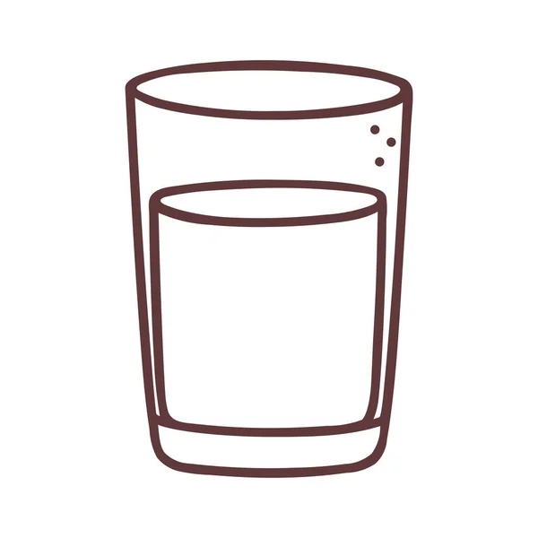 Aqua Ποτό Εικονίδιο Τροφίμων Στυλ Περίγραμμα — Διανυσματικό Αρχείο