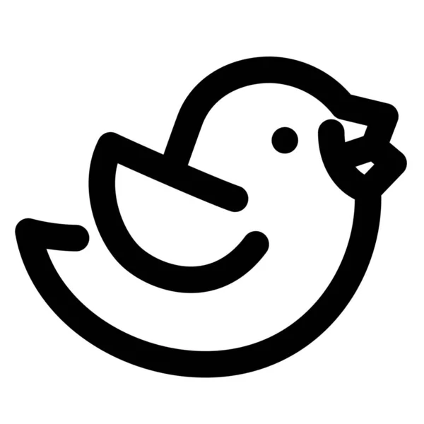 Oiseau Vol Faune Icône Dans Style Contour — Image vectorielle