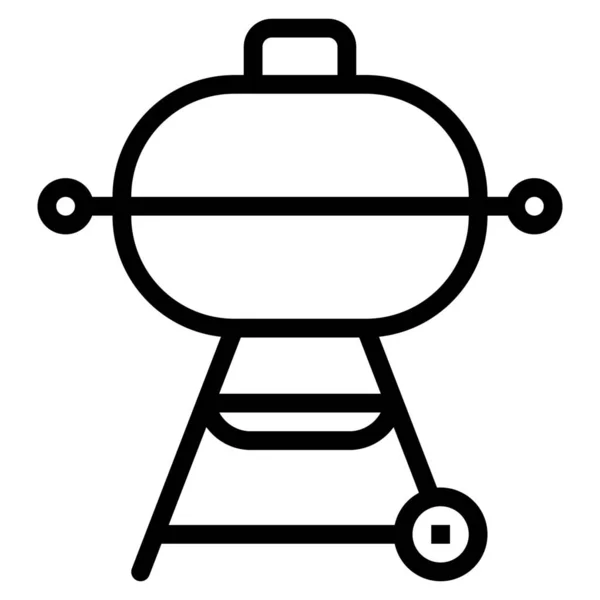 Barbacoa Cocinero Icono Cocina Estilo Esquema — Vector de stock