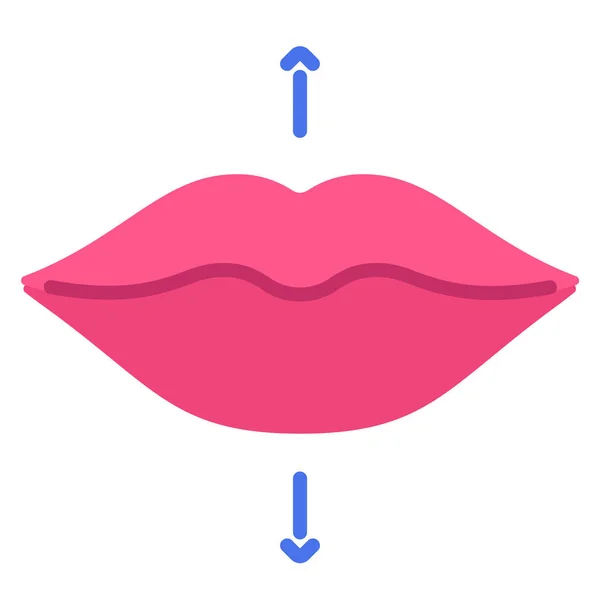 Augmentation Beauty Lip Icon Hospitals Healthcare Category — Stock Vector