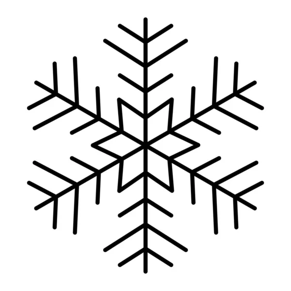 Navidad Navidad Decoración Navidad Copo Nieve Icono Estilo Del Esquema — Vector de stock