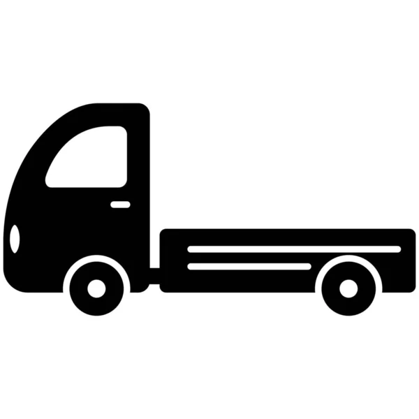 Vrachtwagen Trailer Vervoer Icoon Solid Stijl — Stockvector