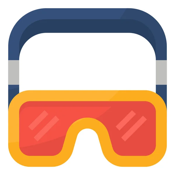 Sicherheitssymbol Für Extreme Brillen Flachen Stil — Stockvektor