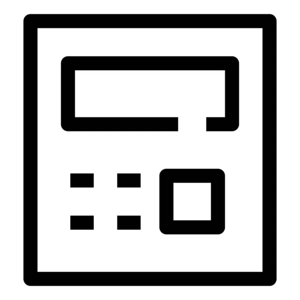 Boekhoudkundige Berekeningen Calculator Pictogram Outline Stijl — Stockvector