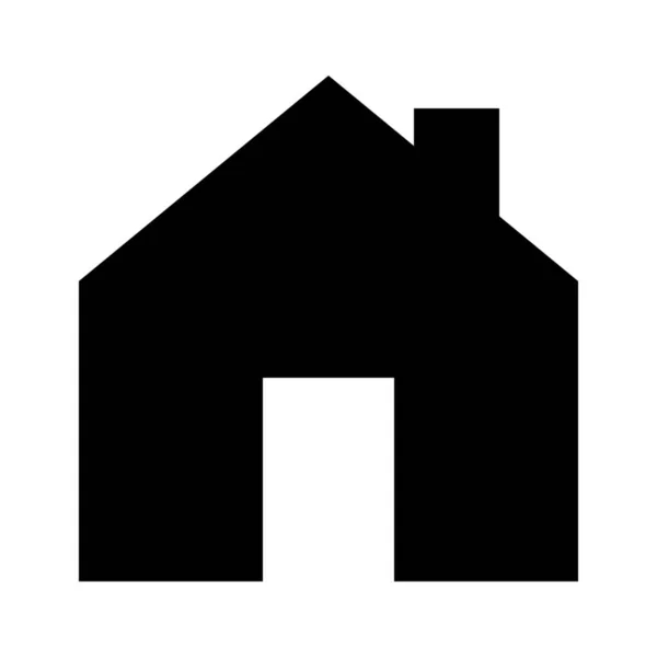 Bâtiment Maison Icône Maison Dans Style Solide — Image vectorielle