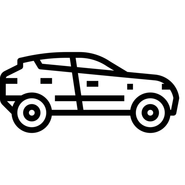 Car Crossover Transport Icon Outline Style — Stock Vector