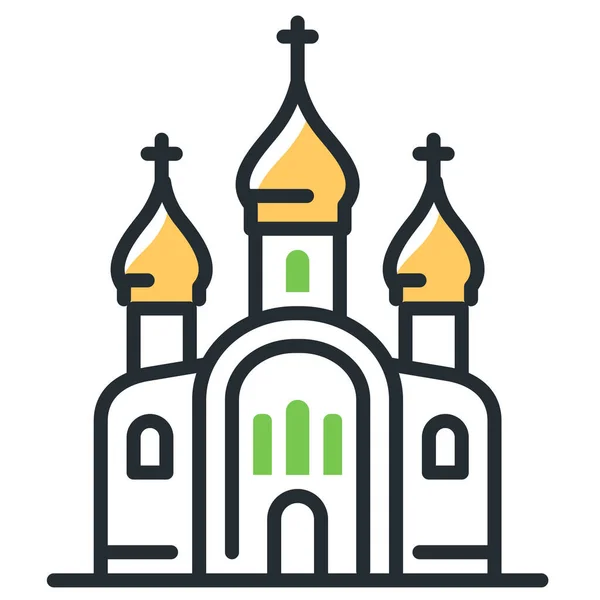 Architektur Kathedrale Kirche Ikone — Stockvektor
