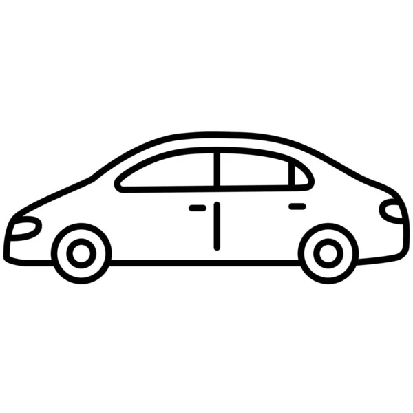 Car Sedan Transport Icon Outline Style — 스톡 벡터