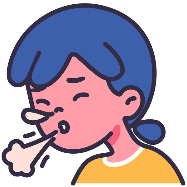 Alergia Fiebre Gripe Icono — Vector de stock