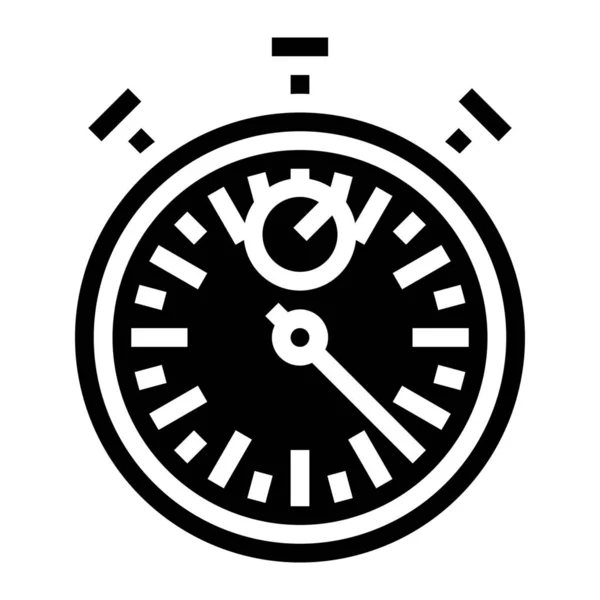 Lap Running Speed Icon Solid Style —  Vetores de Stock