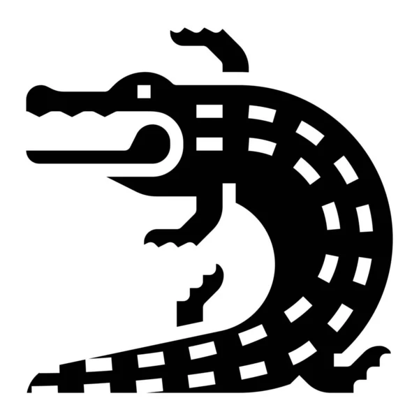 Tiere Krokodil Reptilien Symbol Der Kategorie Tiere — Stockvektor