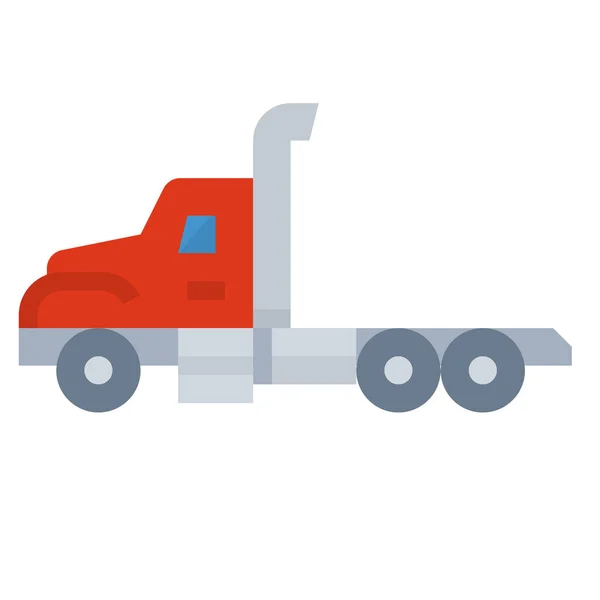 Delivery Trailer Transport Icon Flat Style — Stock Vector