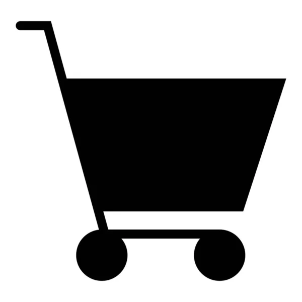 Warenkorb Kaufen Warenkorb Symbol Solidem Stil — Stockvektor