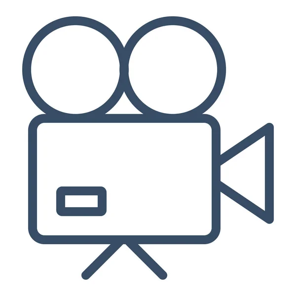 Animation Camera Documentary Icon Outline Style — 스톡 벡터
