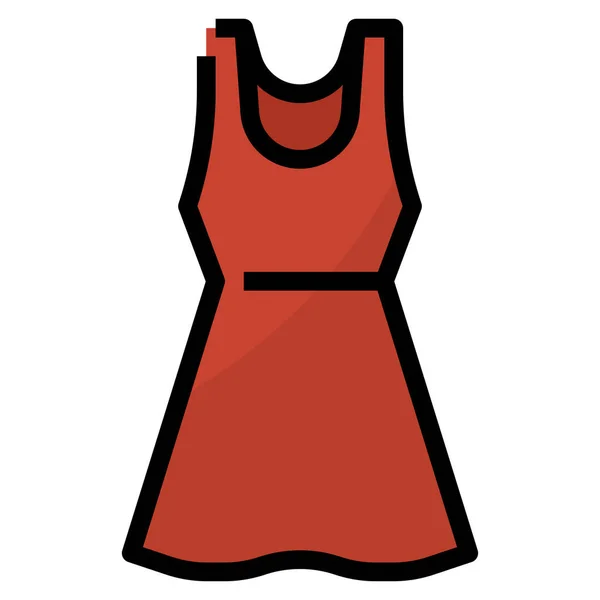 服のドレスファッションアイコン — ストックベクタ
