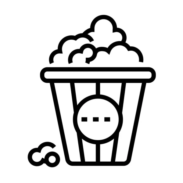 Cinema Crunch Popcorn Icon Sound Music Category — Stock Vector