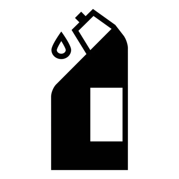 Ikona Środka Dezynfekującego Butelki Stylu Litym — Wektor stockowy