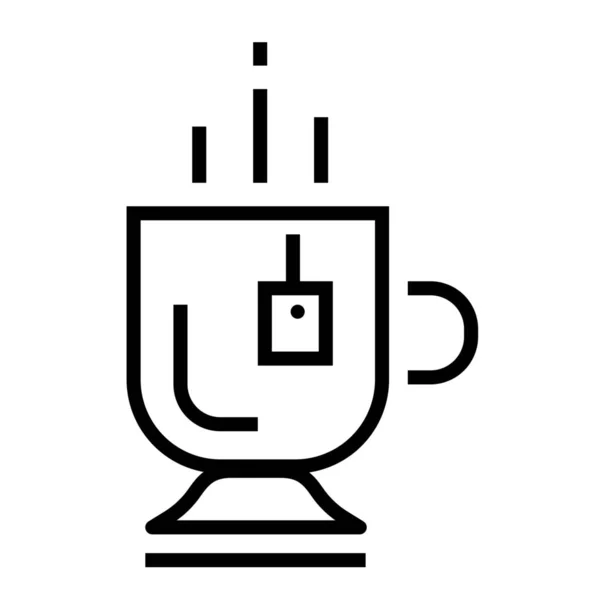 Taza Bebida Icono Estilo Esquema — Vector de stock