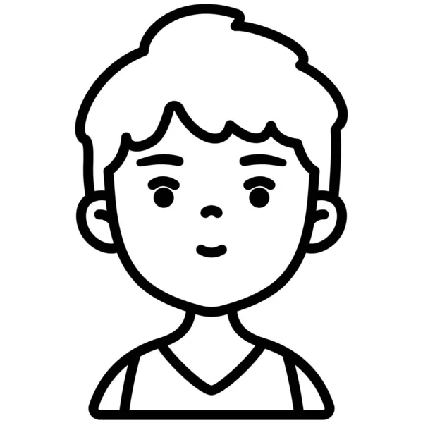 Avatar Garçon Enfants Icône — Image vectorielle