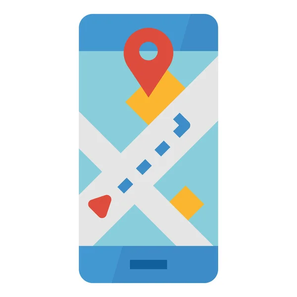 App Icône Destination Dans Style Flat — Image vectorielle