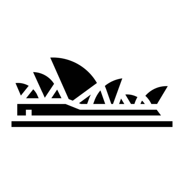 Australský Dům Orientační Ikona Pevném Stylu — Stockový vektor
