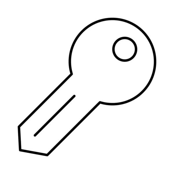 Hausschlüssel Schlüsselsymbol Umriss Stil — Stockvektor