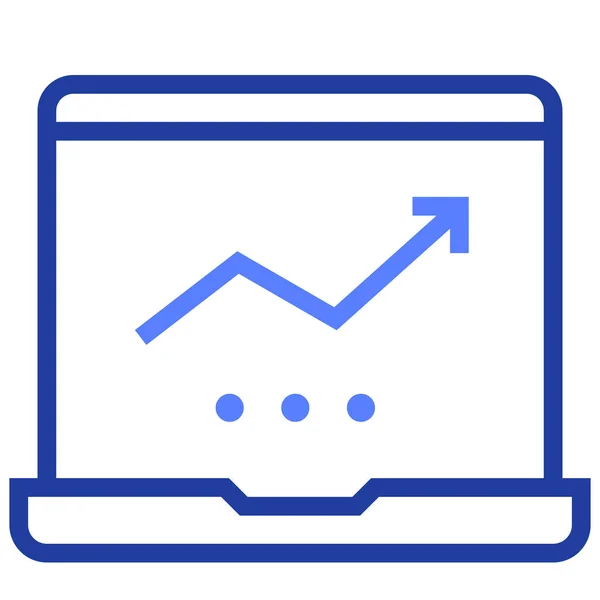 Icône Diagramme Informatique Analytique Dans Catégorie Entreprise Gestion — Image vectorielle