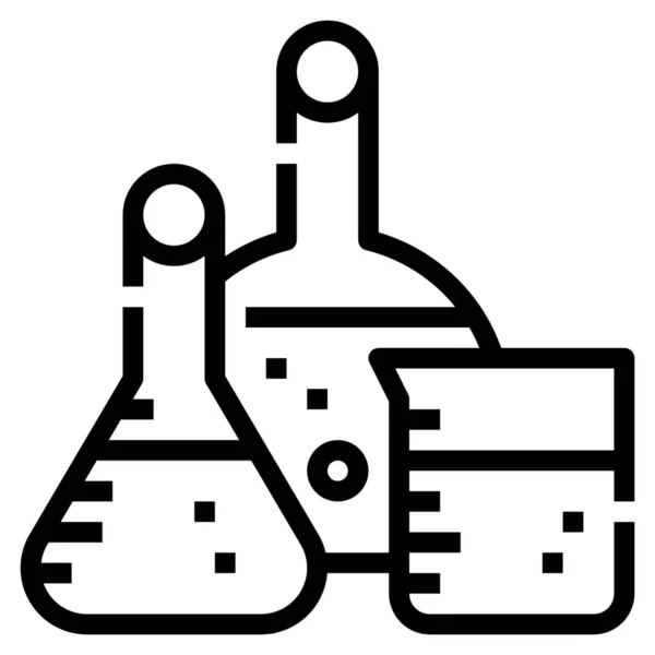 Chimie Expérience Laboratoire Icône — Image vectorielle