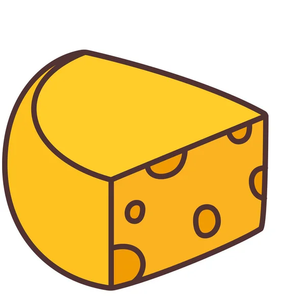 분야에서 제과점 치즈의 아이콘 — 스톡 벡터