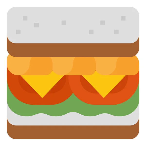 食物三明治餐图标 — 图库矢量图片