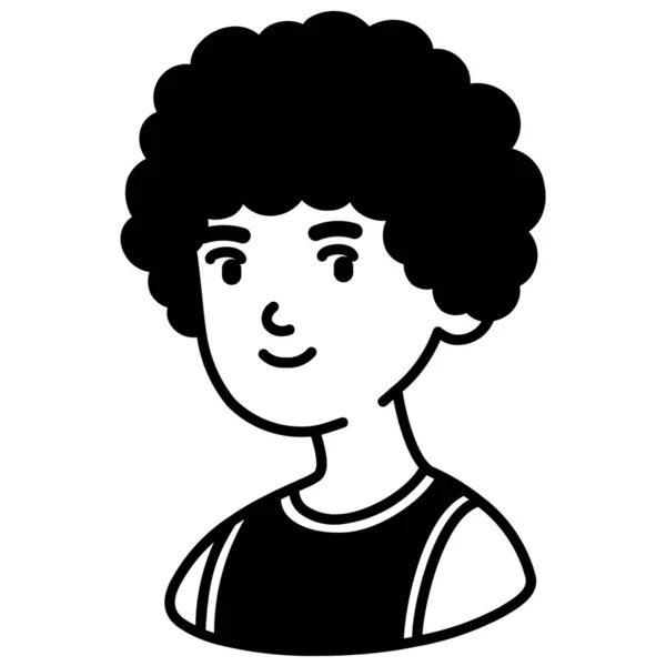 Аватар Хлопчик Чоловіча Ікона Суцільному Стилі — стоковий вектор