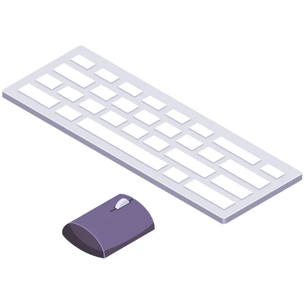 Teclado Hardware Computador Ícone Mouse — Vetor de Stock