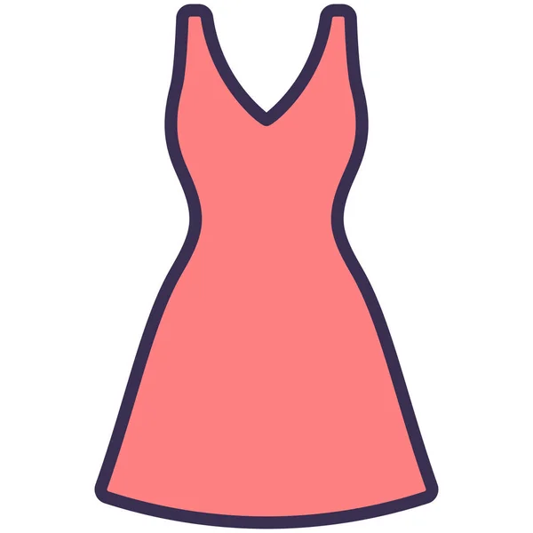 Kleidung Kleid Mode Ikone Der Kategorie Kleidung Accessoires — Stockvektor
