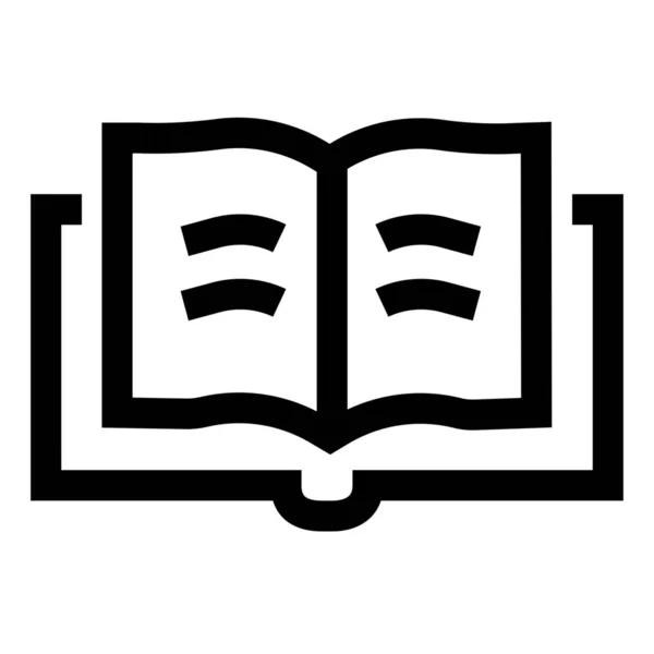 Educación Conocimiento Libro Abierto Icono — Vector de stock