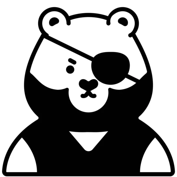 Bear Animal Avatar Ikone — Stockvektor