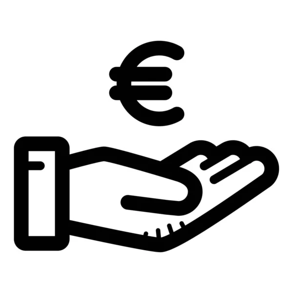 Barauszahlungen Spenden Icon Outline Stil — Stockvektor