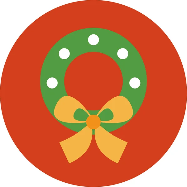 Στολίδι Διακόσμηση Χριστούγεννα Εικονίδιο Στυλ Badge — Διανυσματικό Αρχείο