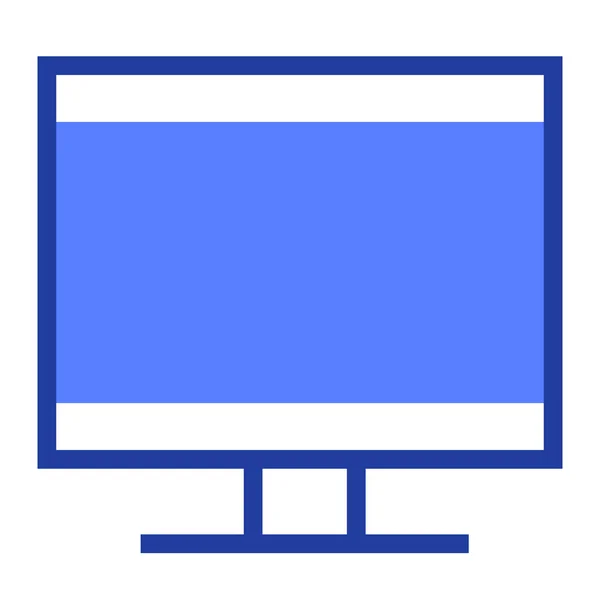 Számítógép Monitor Képernyő Ikon — Stock Vector