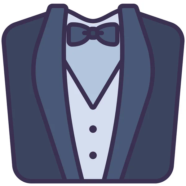 Ropa Traje Formal Icono Categoría Ropa Accesorios — Vector de stock