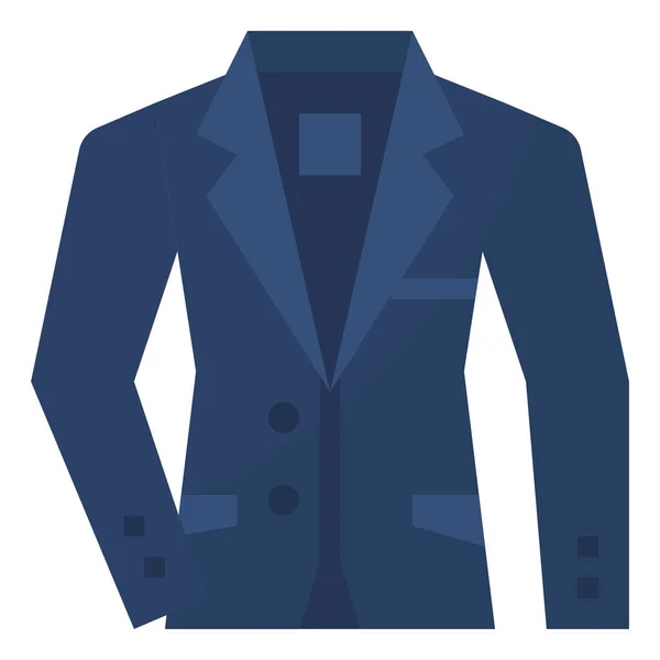 Ύφασμα Κοστούμι Μόδας Εικονίδιο Επίπεδο Στυλ — Διανυσματικό Αρχείο
