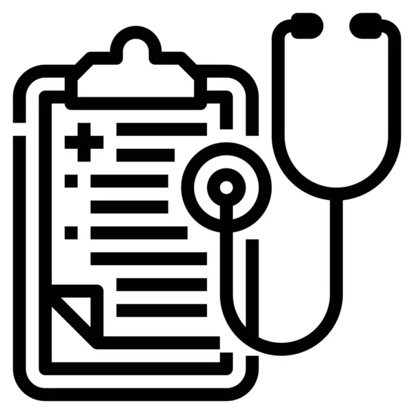 医療カテゴリの医師病院のアイコンをチェック — ストックベクタ