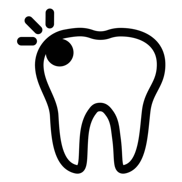 Caries Dentistry Stomatology Icon Outline Style — 스톡 벡터