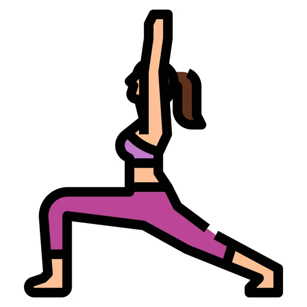 Pose Ejercicio Urdhva Icono Fitness Yoga Categoría Dieta — Archivo Imágenes Vectoriales